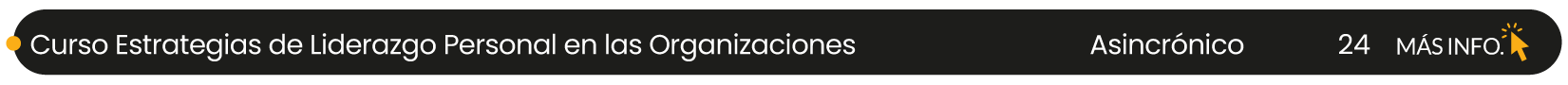 CURSO ESTRATEGIAS DE LIDERAZGO PERSONAL EN LAS ORGANIZACIONES