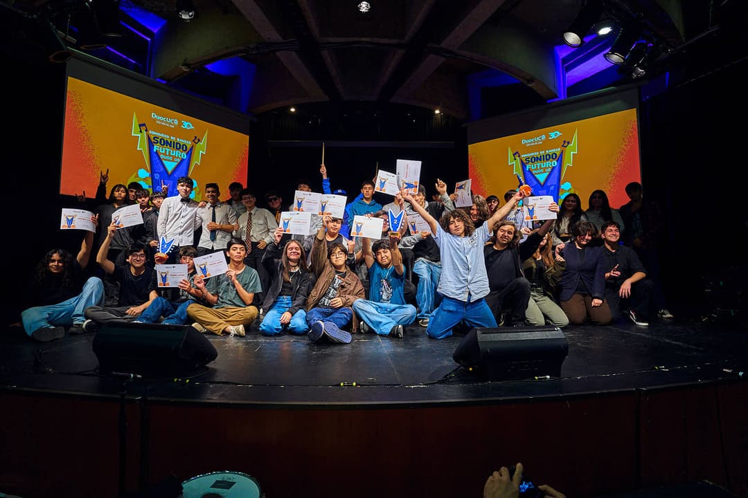 Participantes del concurso de bandas escolares "Sonido Futuro"