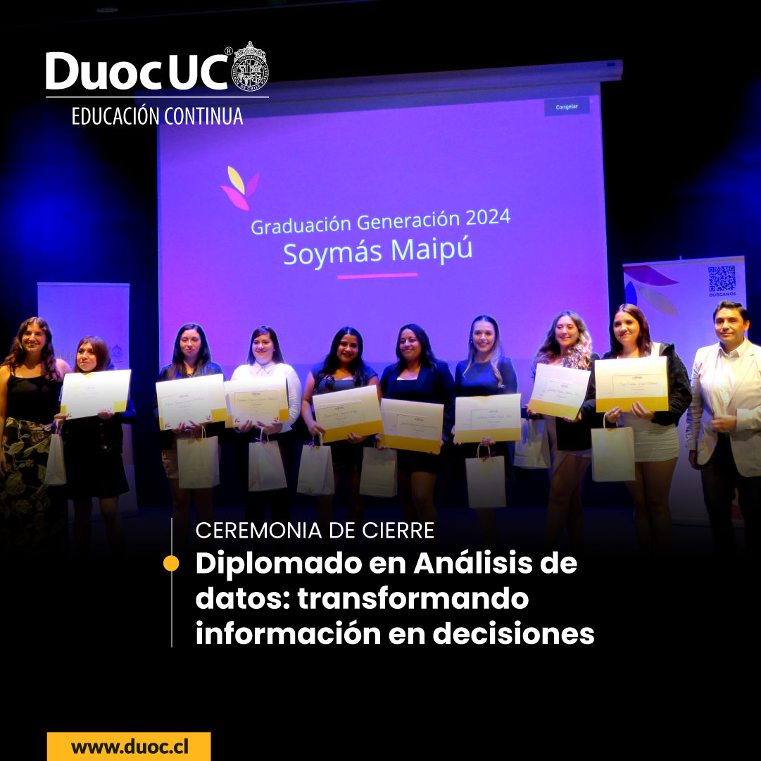ceremonia de cierre fundación soy más y educación continua de duoc UC