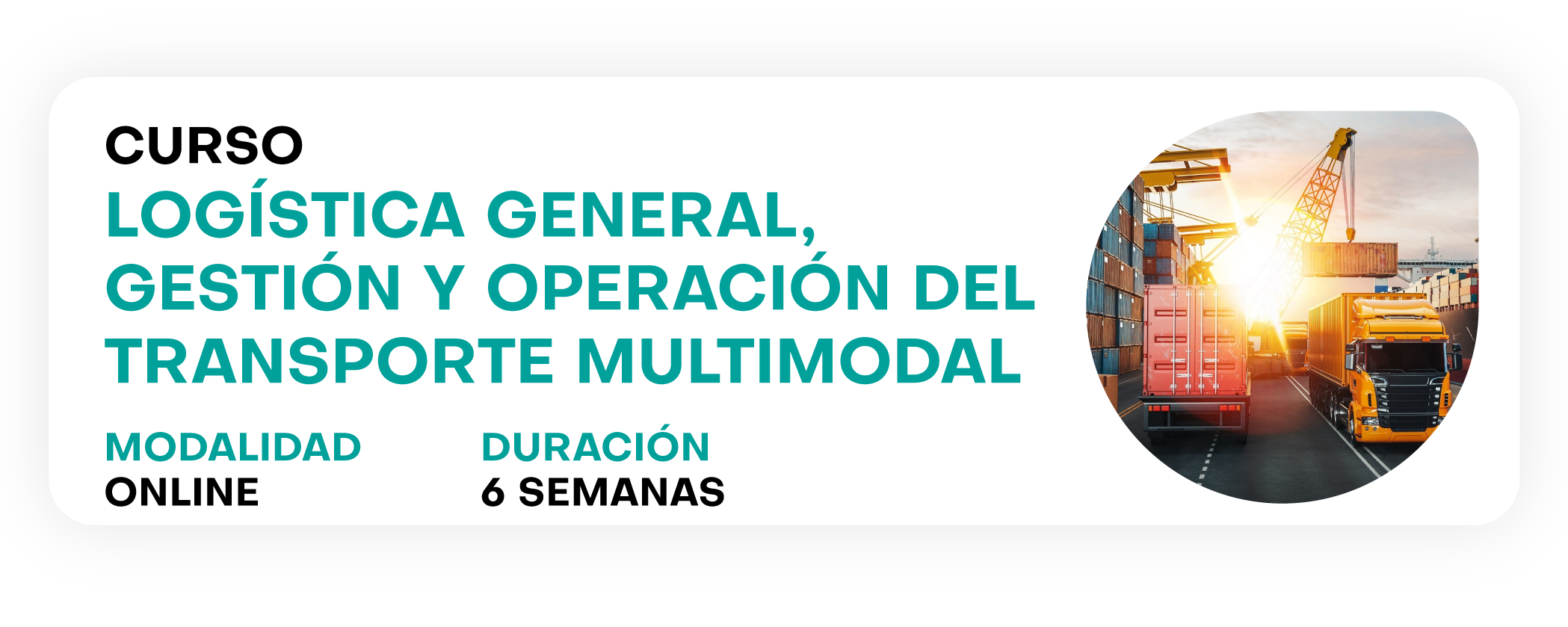 Curso Logística General, Gestión y Operación del Transporte Multimodal