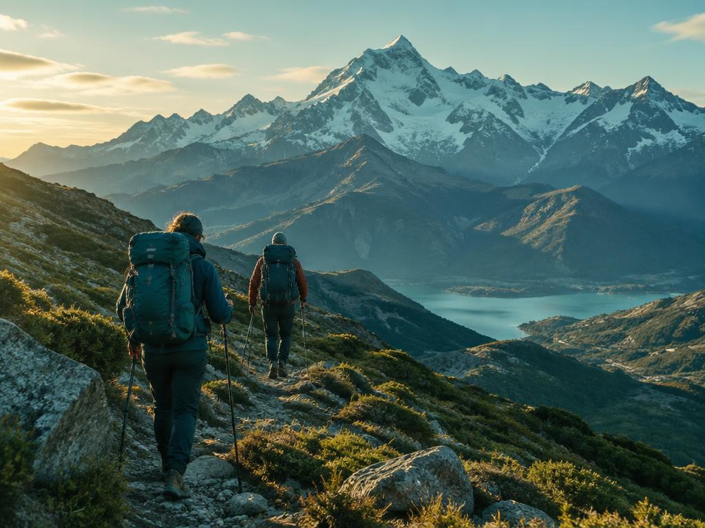 Excursionistas en un sendero de montaña