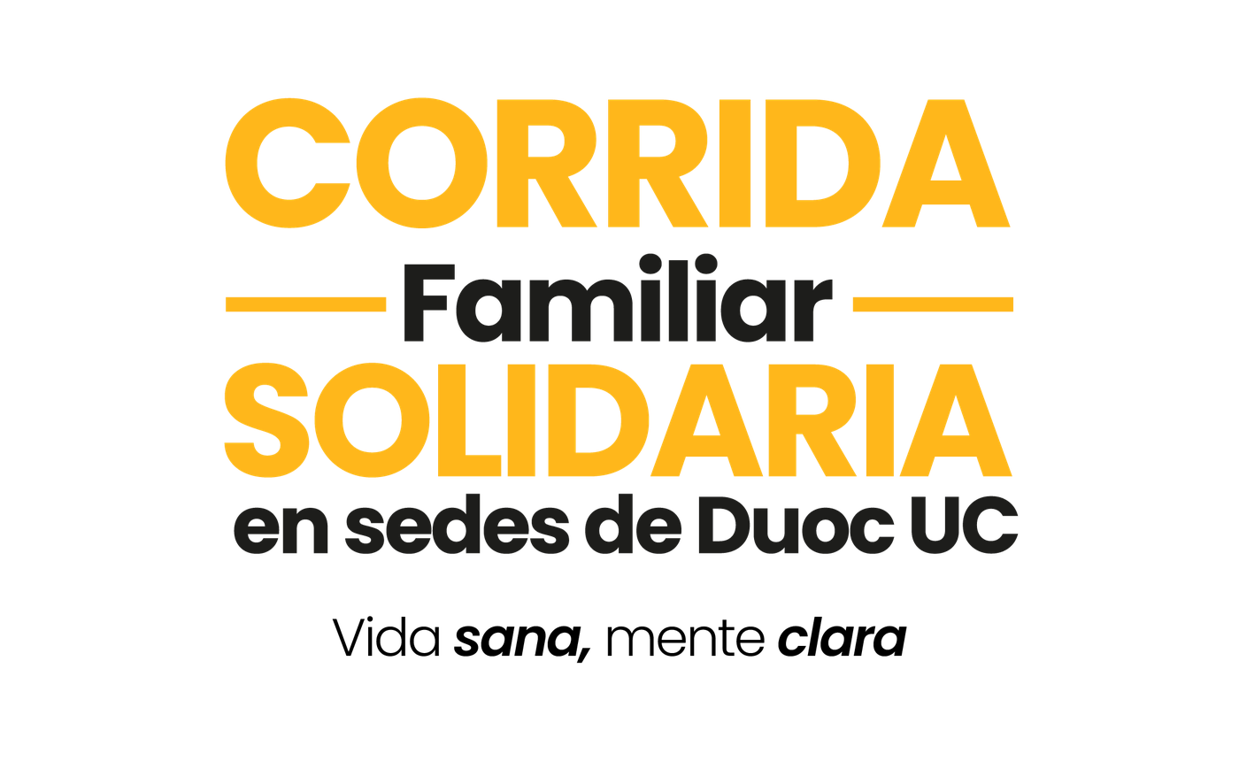 Corrida Familiar Solidaria en sedes de Duoc UC. Vida sana, mente clara